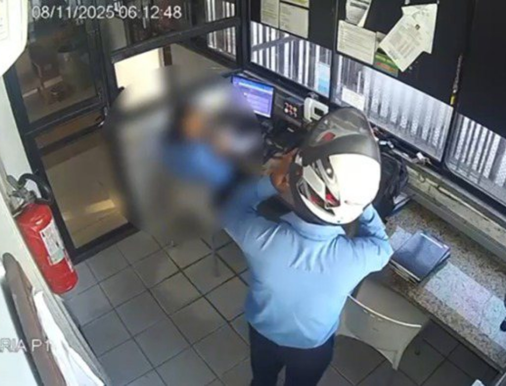 Homem agride colega de trabalho (Foto: Reprodução)