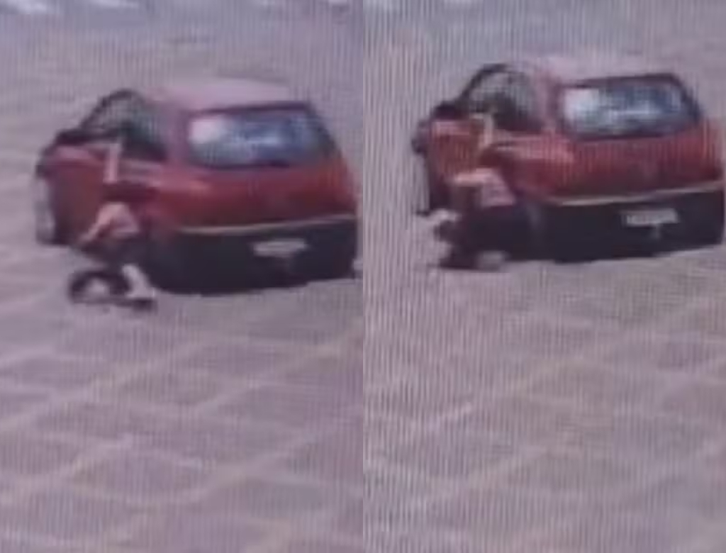 Mulher é arrastada por ex em carro (Foto: Reprodução)