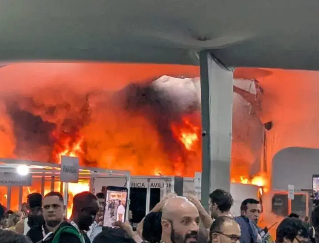 Incêndio provoca evacuação emergencial em área restrita da ONU na COP em Belém; veja vídeo