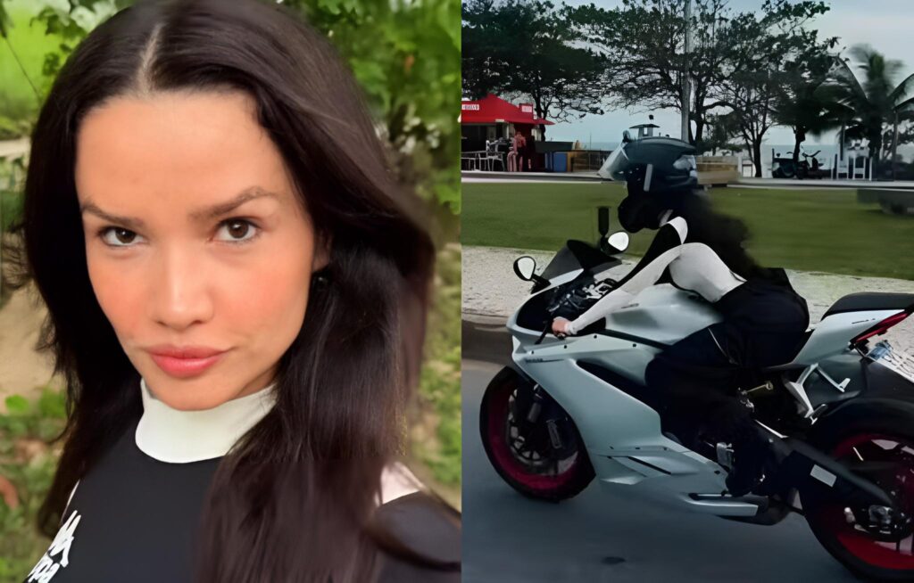 Juliette sofre acidente em moto recém-ganhada do noivo; veja vídeo