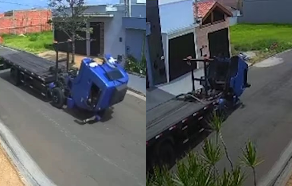 Homem é atropelado pelo próprio caminhão após cabine do veículo se soltar e morre; veja vídeo