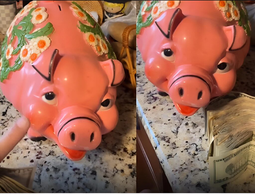 Mulher compra cofrinho em brechó por poucos dólares e encontra quantia alta dentro; saiba quanto
