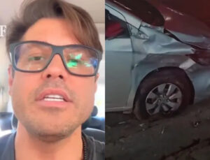 Motorista mostra estragos feitos em seu carro após acidente com Dado Dolabella; veja vídeo