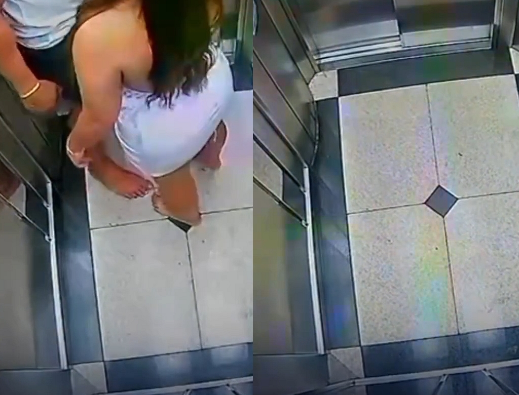 Antes de ser jogada do 10º andar, esposa abraçou marido; veja VÍDEO