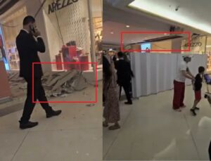 Teto de shopping lotado de clientes desaba; veja VÍDEO