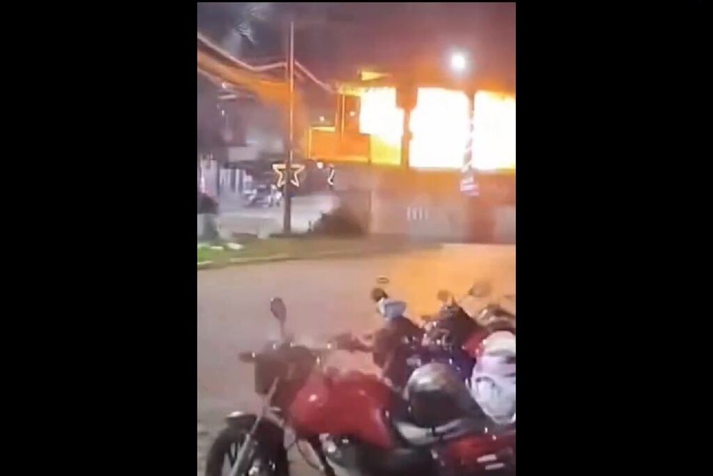 Incêndio seguido de explosão deixa três feridos, entre eles um bombeiro; VEJA VÍDEO!