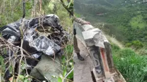 Carro cai de mirante na Serra do Cipó, e homem morre após ser arremessado; VEJA VÍDEO!