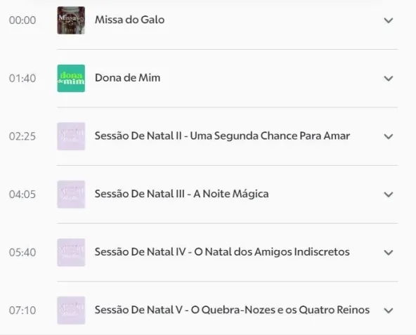 Programação (Foto: Reprodução)