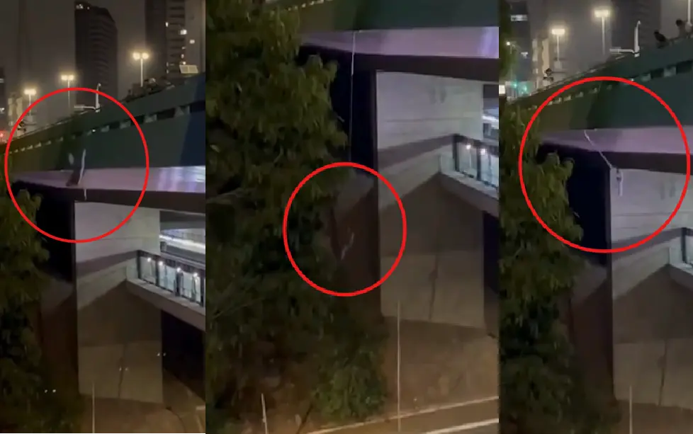 Mulher bate a cabeça após salto de bungee jump proibido no Viaduto Sumaré, em SP; VEJA VÍDEO!