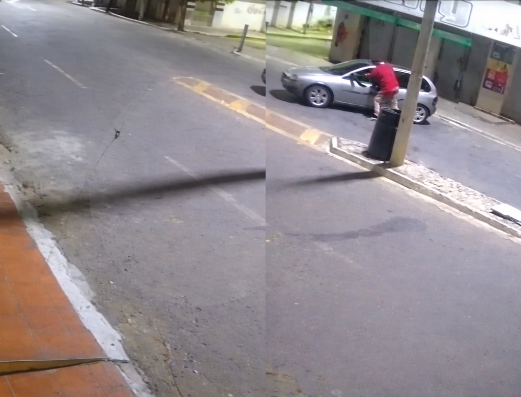 Dupla de bandidos tenta furtar carro e descobre falta de gasolina; VEJA VÍDEO