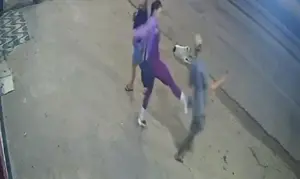 Homem chuta gato filhote na rua e mulher revida com voadora; veja o vídeo!