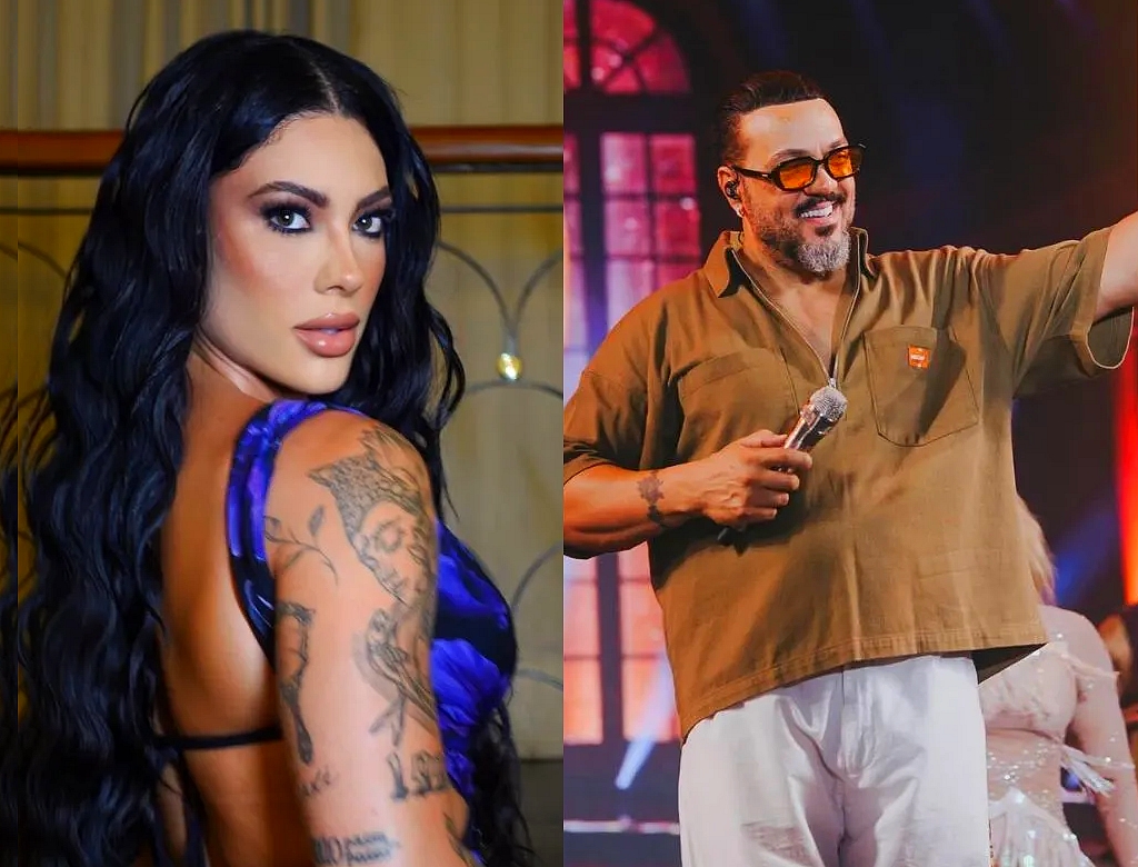 Rayane Figluiuzzi e Belo (foto Reprodução Redes Sociais)