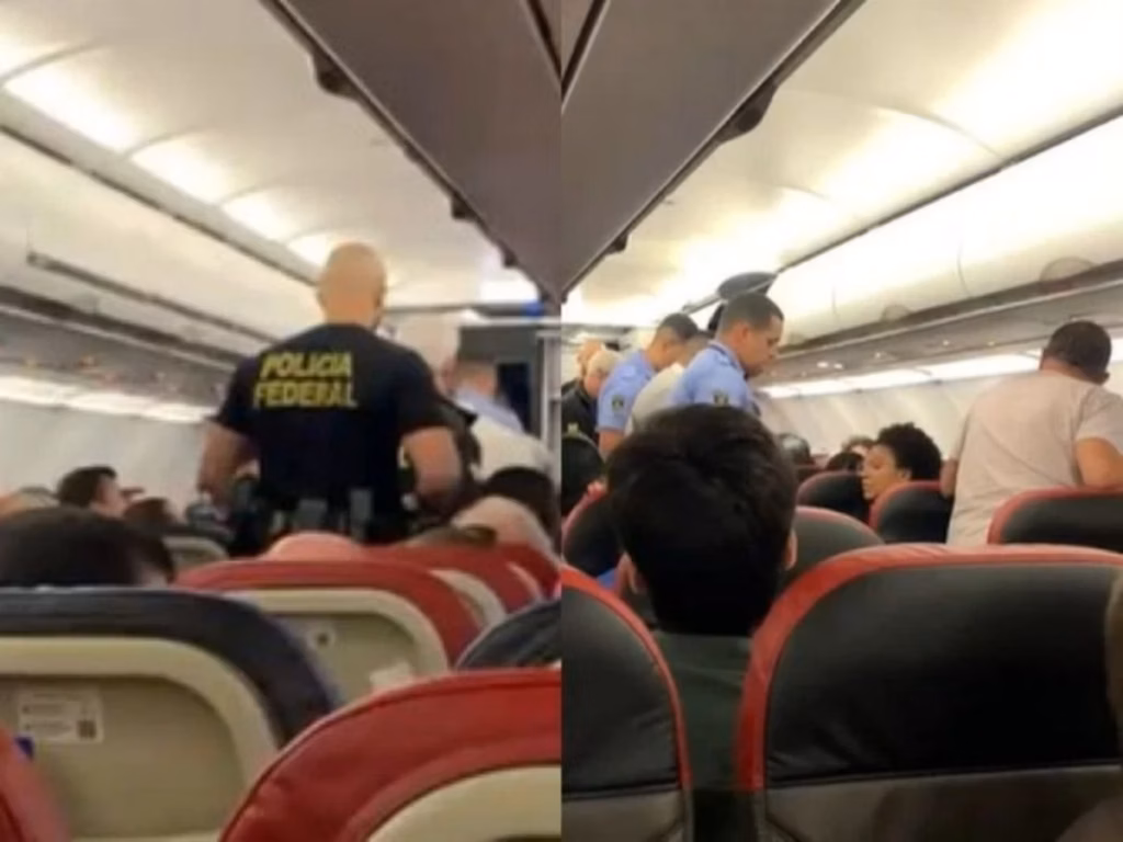 Homem é expulso de voo pela PF após recusa em colocar celular em modo avião; VEJA VÍDEO