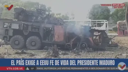 Veículos ficam carbonizados após ataque dos EUA na Venezuela; VEJA VÍDEO!