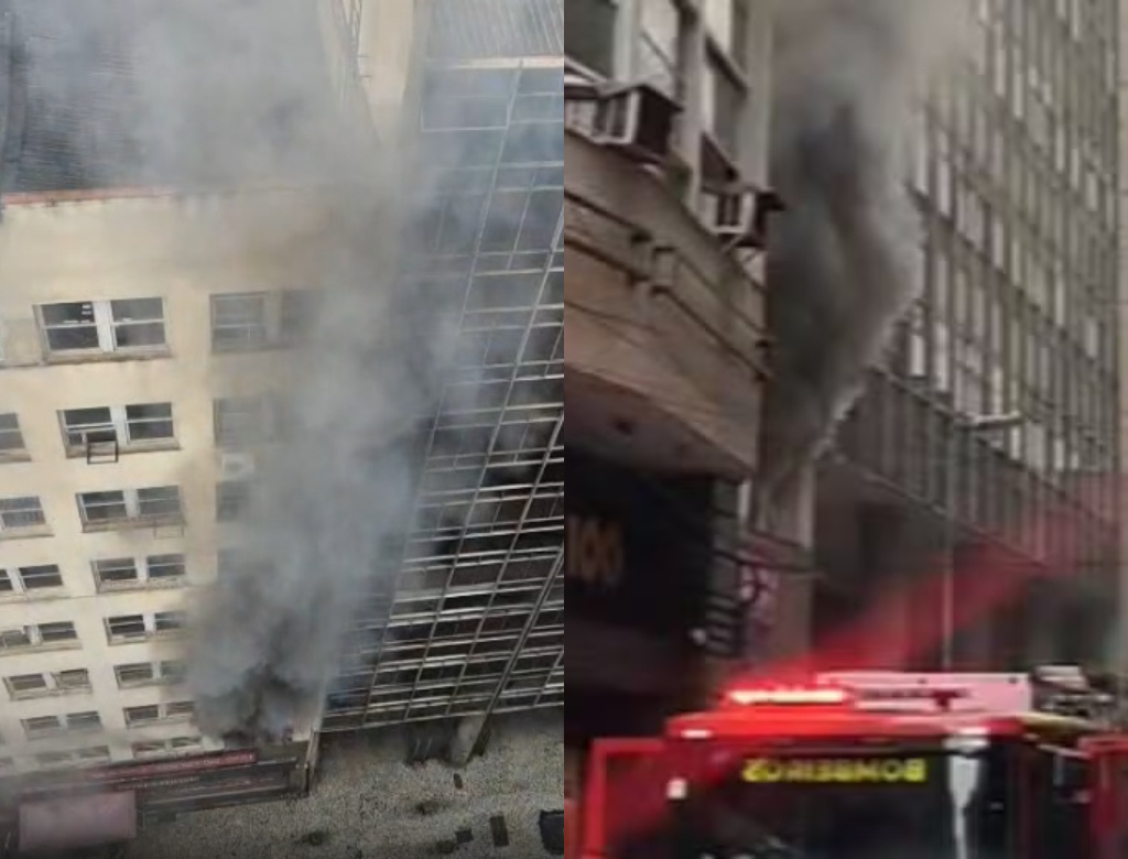 Restaurante no Centro do Rio é atingido por incêndio; veja vídeo