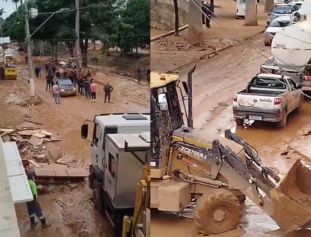 Moradores protestam contra gravação de Nikolas Ferreira em cidade afetada por chuvas; VEJA VÍDEO