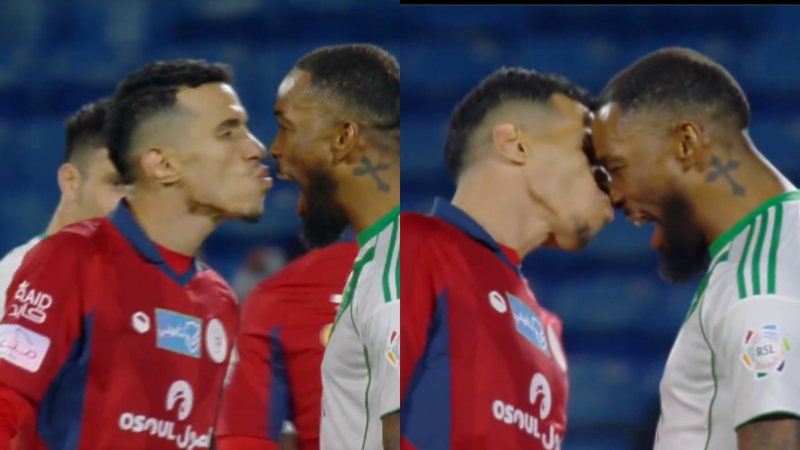Jogador ‘ameaça’ beijar adversário durante partida de futebol; veja vídeo