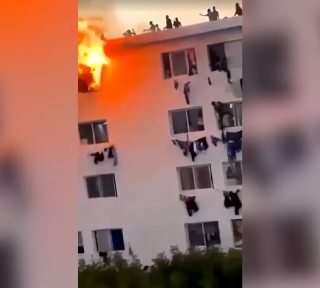 Alunos se desesperam e tentam escapar de prédio em chamas; VEJA VÍDEO!