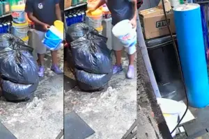 Vídeo mostra homem fazendo mistura de cloro para piscina onde mulher morreu