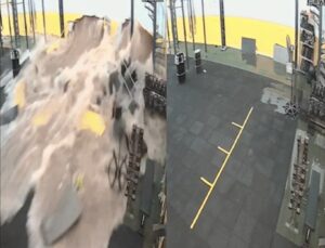 Enxurrada derruba parede e destrói academia de crossfit; VEJA VÍDEO