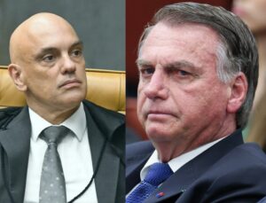 Alexandre de Moraes e Bolsonaro (foto Reprodução Redes Sociais)