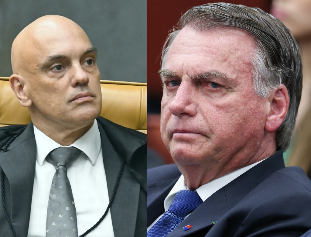 Alexandre de Moraes e Bolsonaro (foto Reprodução Redes Sociais)