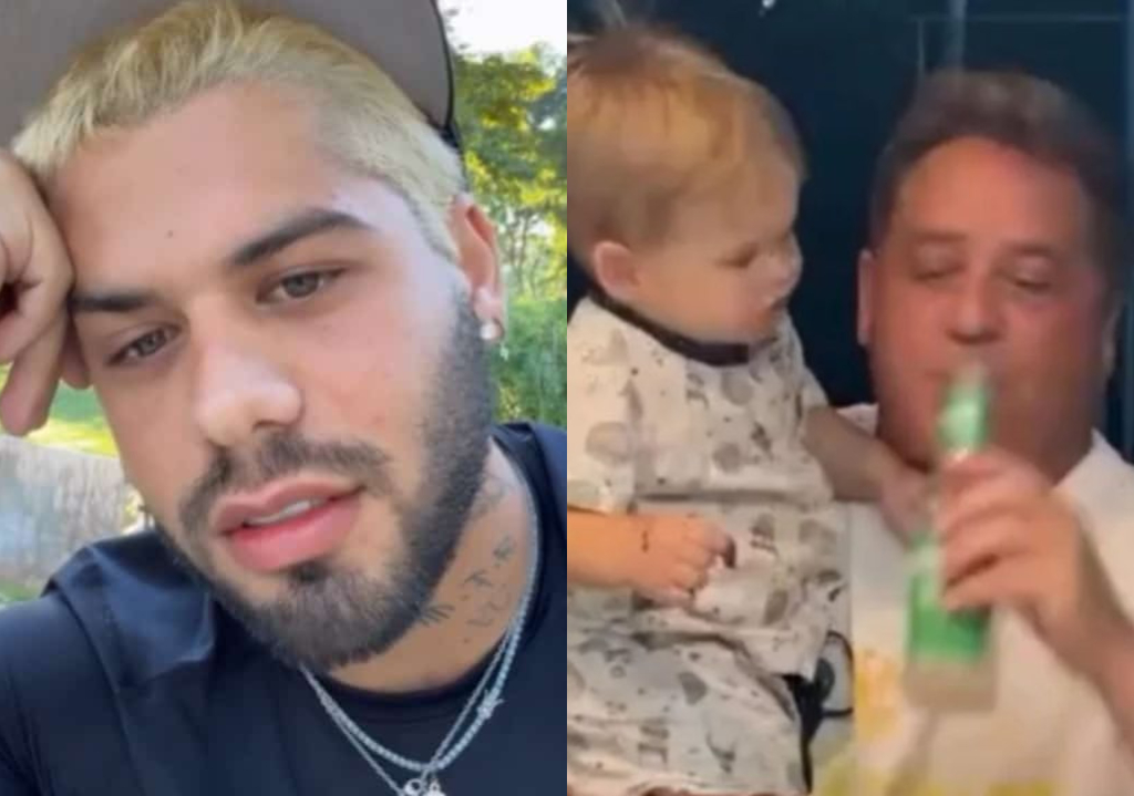 Zé Felipe rebate boatos sobre Leonardo ter dado bebida ao neto; veja vídeo