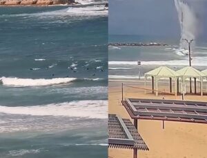 Surfistas veem mísseis caírem a metros de distância no mar em Tel Aviv; veja vídeo.