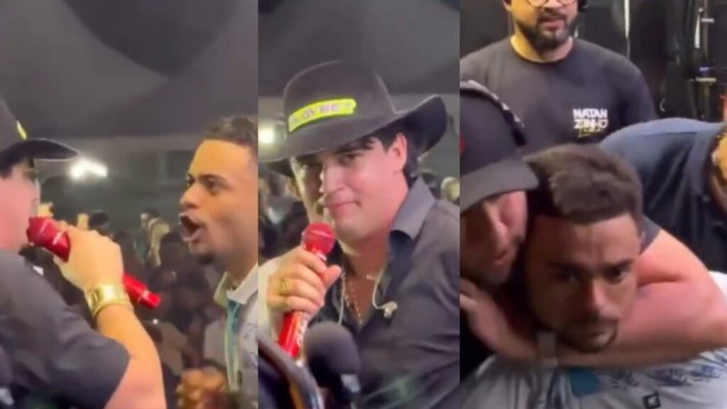 Natanzinho Lima sofre ameaça de agressão ao ter palco invadido durante show; veja vídeo