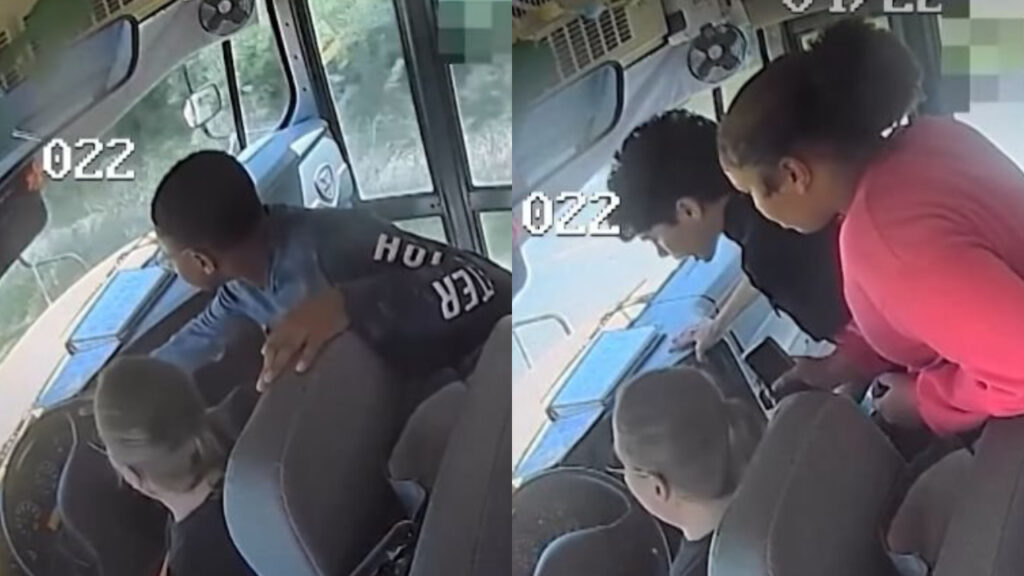 Estudantes assumem volante de ônibus após motorista desmaiar e evitam tragédia; veja vídeo