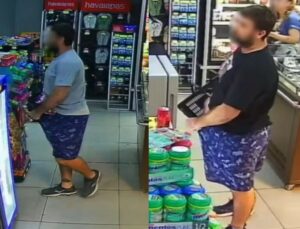 Homem furta chocolate dentro de mercado e esconde em lugar insuitado; VEJA VÍDEO