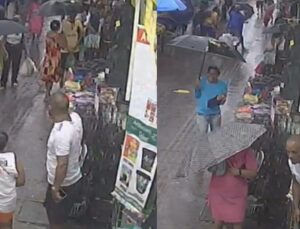 Raio atinge rua comercial lotada e aterroriza pedestres que estavam no local; VEJA VÍDEO