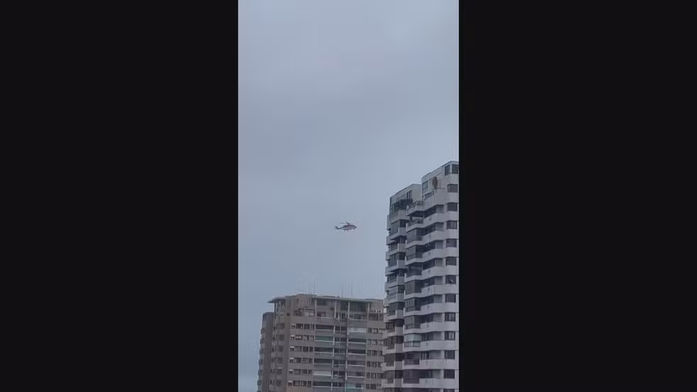 Helicóptero quase cai no mar  após perda brusca de altitude; VEJA VÍDEO!