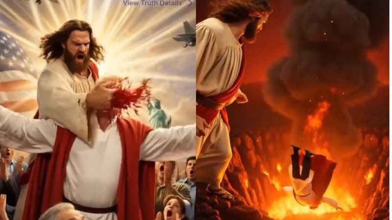 Irã reage a imagem de Trump como Jesus e publica vídeo polêmico feito com IA; veja