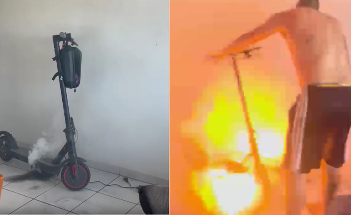 Patinete elétrico explode dentro de residência; VEJA VÍDEO!