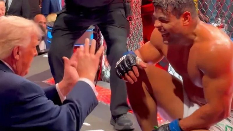 Trump elogia lutador brasileiro após vitória no UFC 327: “Você poderia ser modelo”; veja vídeo