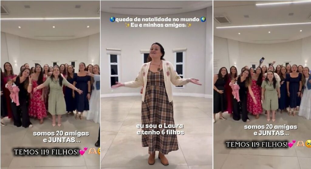 Grupo de 20 mães que somam 119 filhos viraliza em vídeo; ASSISTA!