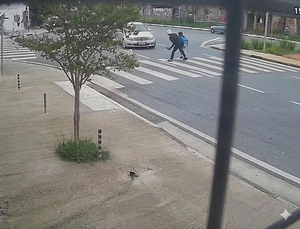 Criança de 9 anos e adolescente são atropelados por carro na faixa de pedestres; VEJA VÍDEO