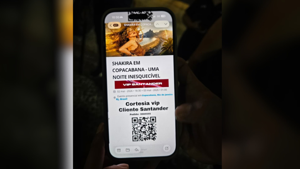 Homem é preso por vender ‘ingressos VIP’ falsos em show de Shakira no Rio