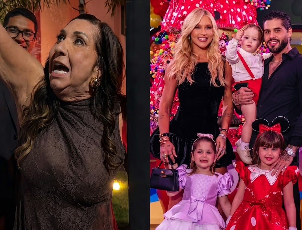 Margareth Serrão, Virginia Fonseca, Zé Felipe e os filhos (Foto Reprodução Redes Sociais)