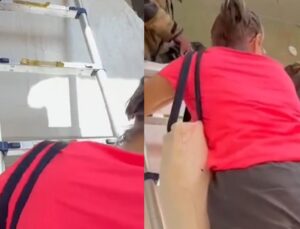 Moradora é resgatada de prédio atingido por avião; VEJA VÍDEO