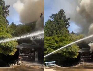 Templo budista que abrigava ‘chama eterna’ pega fogo; VEJA VÍDEO