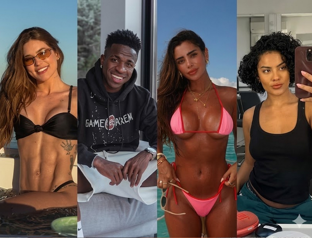 Vini Jr e ex-namoradas (foto Reprodução Redes Sociais) 2