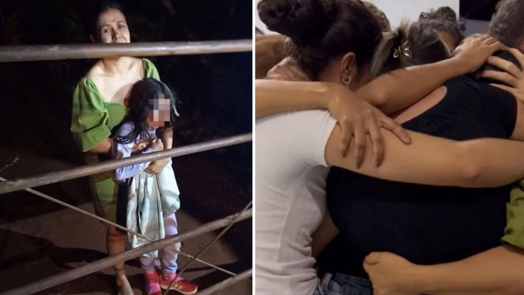 Vídeo mostra momento em que mãe e filha são resgatadas de cativeiro após sequestro
