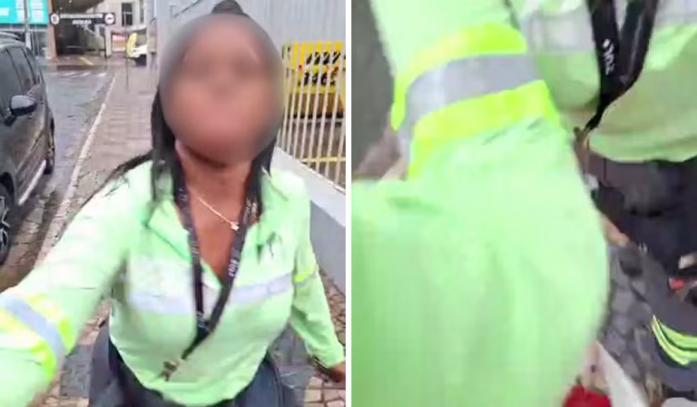 Vídeo mostra agressão de fiscal da Área Azul após discussão; Assista!