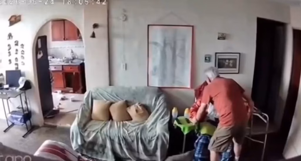 Idoso protege esposa durante terremoto na Venezuela; VEJA VÍDEO!