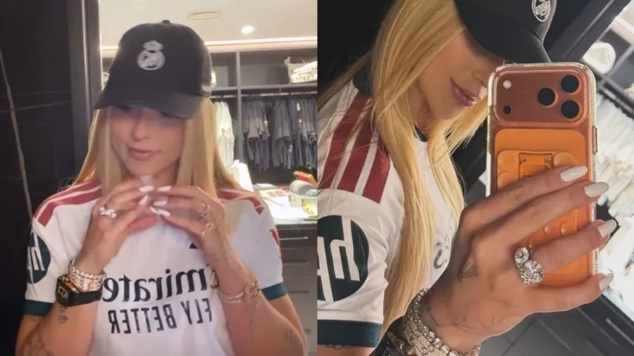 Virginia Fonseca usa relógio de luxo para assistir jogo de Vini Jr.; saiba valor