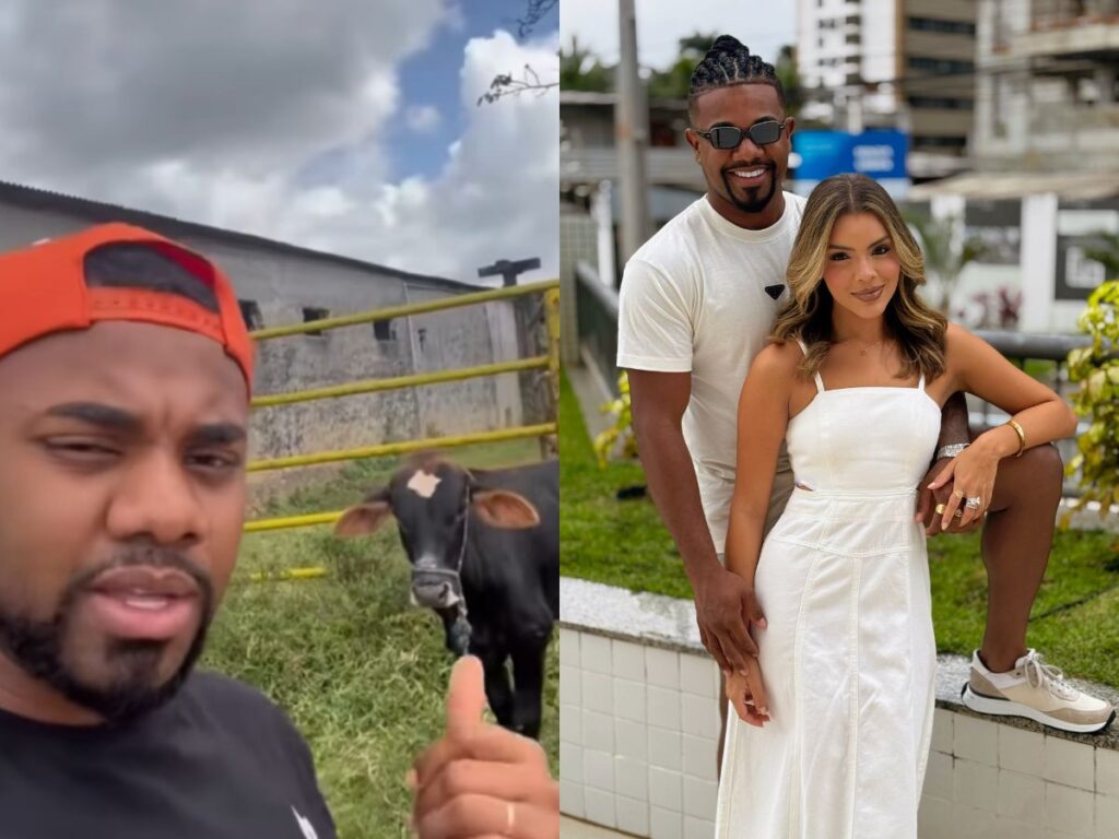 Davi Brito mostra boi que será servido no churrasco de seu casamento e gera polêmica