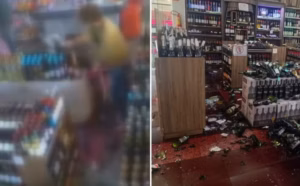 Homem quebra vinhos em supermercado e dá prejuízo de R$ 60 mil no interior de SP; VEJA VÍDEO!