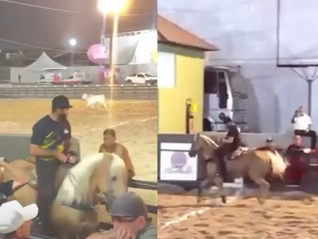 Henrique, dupla de Juliano, sofre queda de cavalo durante vaquejada em Pernambuco